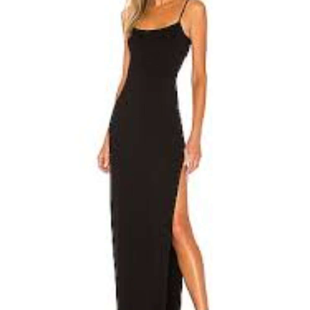 NWT Lovers + Friends Black Sleeveless Slip Dress Size L